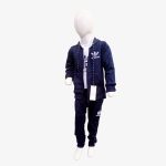 Navy Blue Kids Sportswear Tracksuit Set with Hoodie & Joggers - Image 3