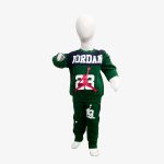 Basketball Style Green Kids Tracksuit Set - Image 4