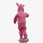Pink Bunny Ear Hooded Kids Velvet Tracksuit Set - Image 9