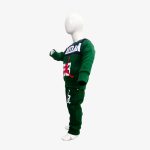 Basketball Style Green Kids Tracksuit Set - Image 3